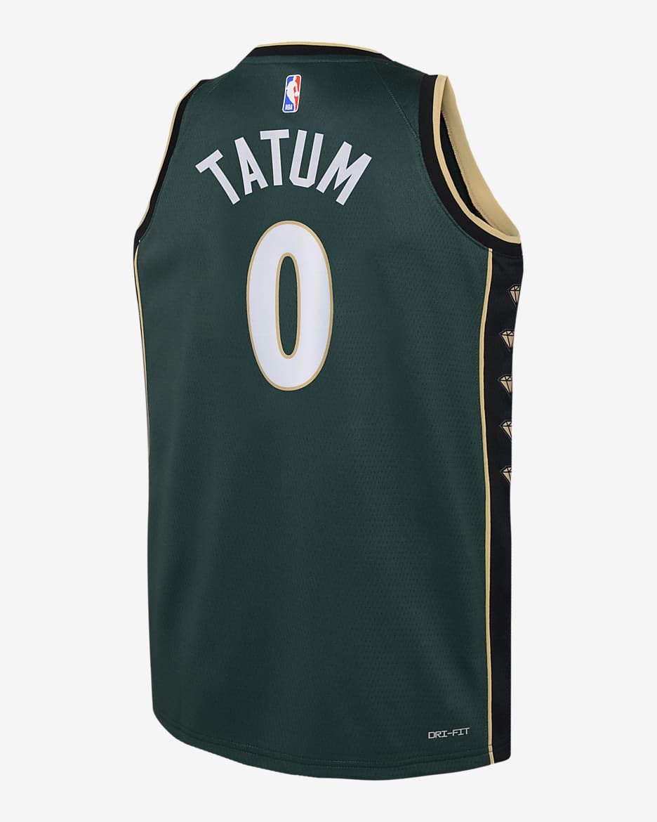 Jayson Tatum Boston Celtics City Edition Older Kids Nike Dri FIT NBA Swingman Jersey. Nike IE